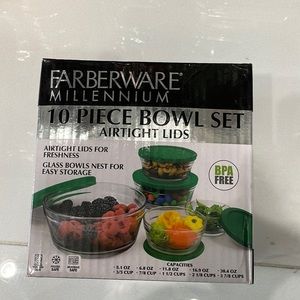 10 piece glass bowl set